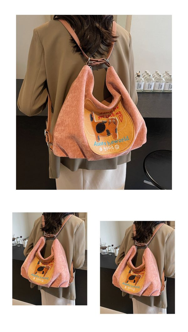 Cute cartoon multi-purpose tote bag women's fashion high-quality western-style large-capacity shoulder bag - Image 7