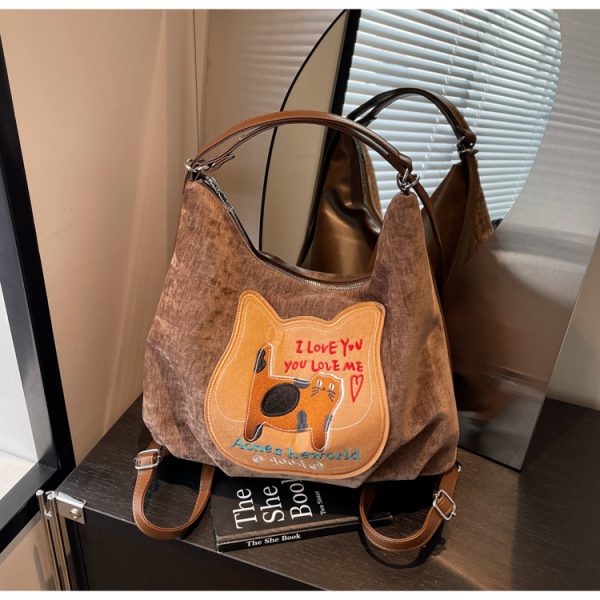 Cute cartoon multi-purpose tote bag women's fashion high-quality western-style large-capacity shoulder bag - Image 5