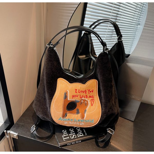 Cute cartoon multi-purpose tote bag women's fashion high-quality western-style large-capacity shoulder bag - Image 4