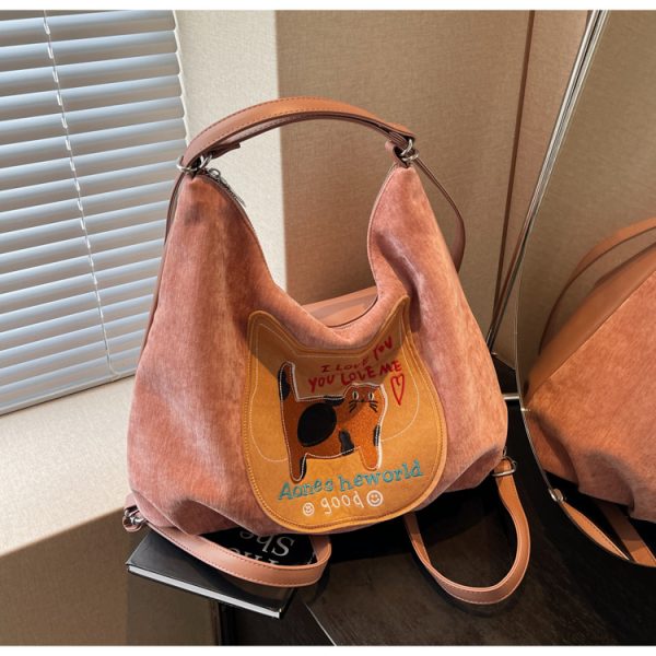 Cute cartoon multi-purpose tote bag women's fashion high-quality western-style large-capacity shoulder bag - Image 2