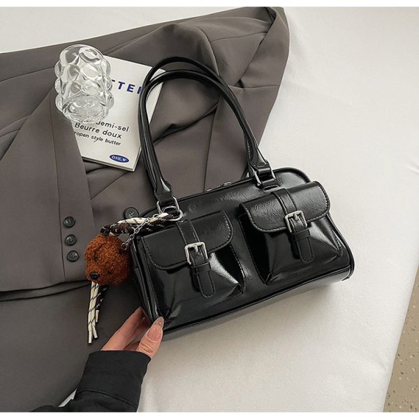 Pillow bag women's new luxury niche pu high sense portable shoulder bag - Image 4