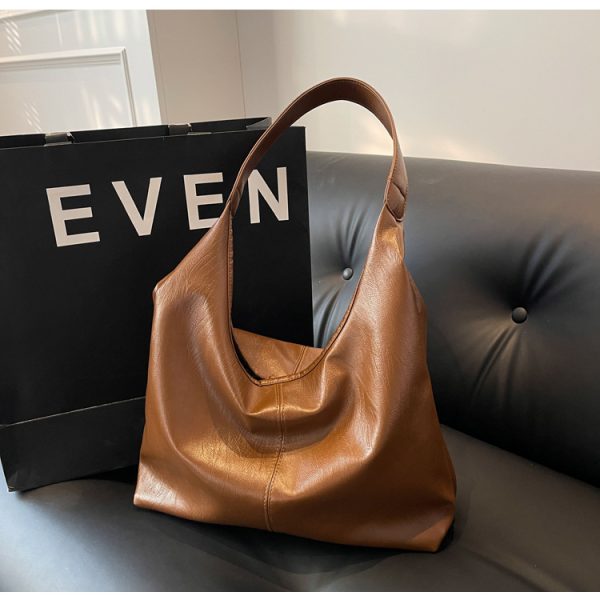 Retro bag women's fashion casual underarm bag large capacity commuter one-shoulder tote bag - Image 5